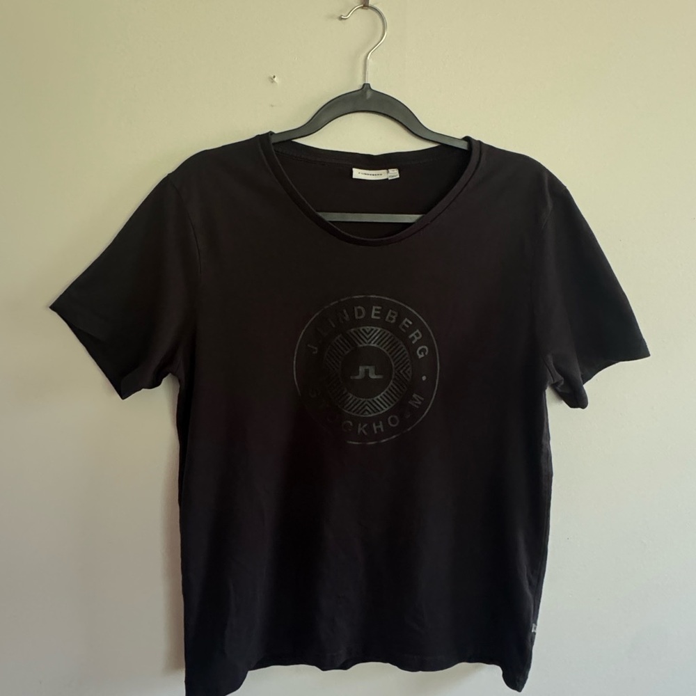 J.Lindeberg Black Short Sleeve Tee